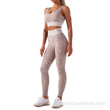 Conjunto de leggings de yoga Pantalones de dos piezas